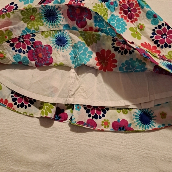 L.L. Bean girls size 4 floral lined skirt - Picture 3 of 5